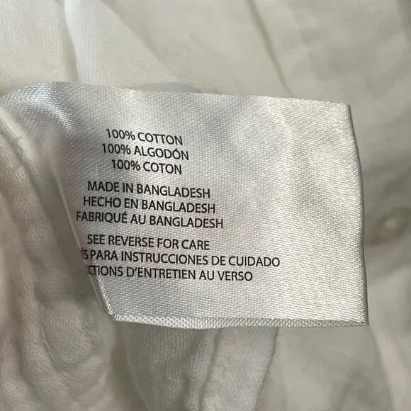 GAP White XXL Long-Sleeve Button-Up Shirt With Front Pockets For Women - Picture 9 of 12